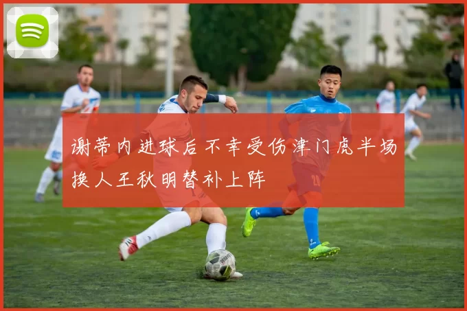 谢蒂内进球后不幸受伤津门虎半场换人王秋明替补上阵